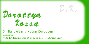 dorottya kossa business card